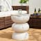 Glitzhome® 18" Multifunctional Faux Terrazzo Garden Stool